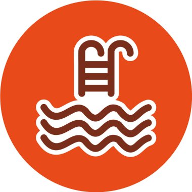 Bir plaj simgesinin vektör çizimi