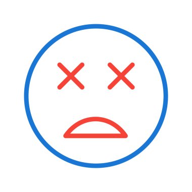 Moda Biçimli Ölü Emoji Simgesi İzole Arkaplan