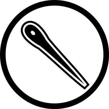 İğne Simgesi Moda Biçimi İzole Arkaplan