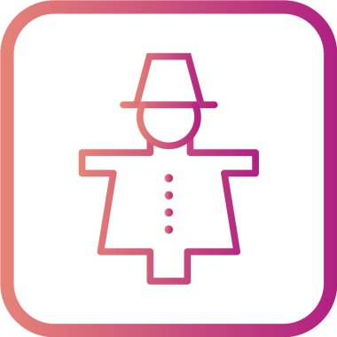 korkuluk web simgesi vektör illüstrasyonu 