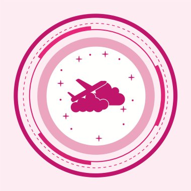 Pembe ve beyaz bulutların vektör çizimi