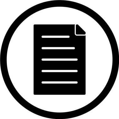 belge simgesi vektör illüstrasyonu