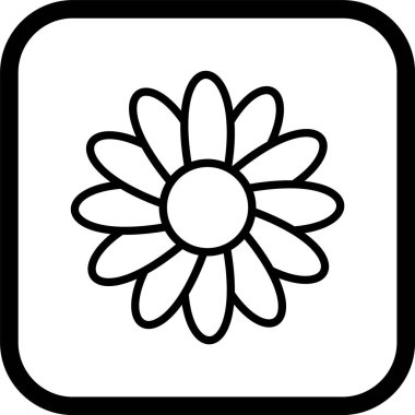 Moda Biçimli Daisy Simgesi İzole Arkaplan