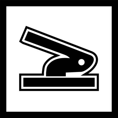  Delik Yumruklayıcı Simgesi Moda Biçimli İzole Arkaplan 