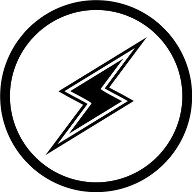 Bir yıldırımın vektör çizimi