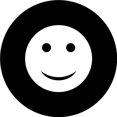 Gülümseme simgesi, vektör illüstrasyonu