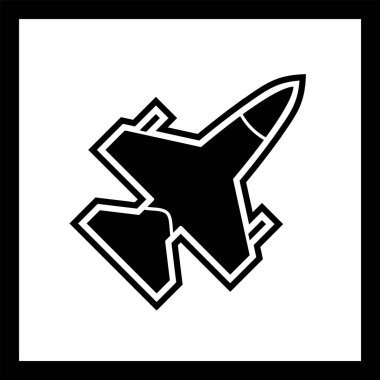 Moda Biçimli Jet Simgesi İzole Arkaplan