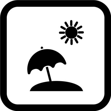 şemsiye simgesi vektör illüstrasyonu