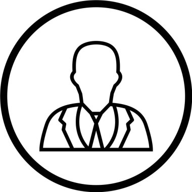 Düz dizayndaki kullanıcı simgesi beyaz arkaplanda izole edildi.