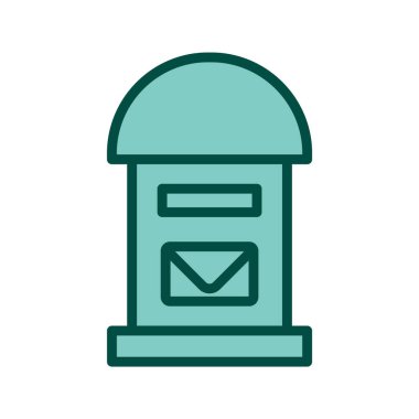 Posta Kutusu Simgesi Moda Biçiminde İzole Arkaplan