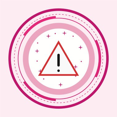 Modern b 'nin vektör illüstrasyonunda simge uyarı işareti yok