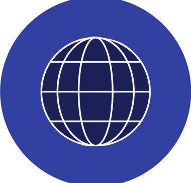 İzole edilmiş bir dünya simgesinin vektör çizimi