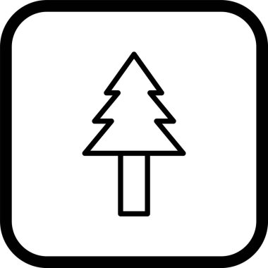 Çam Ağacı Simgesi Moda Tarzı İzole Arkaplan   