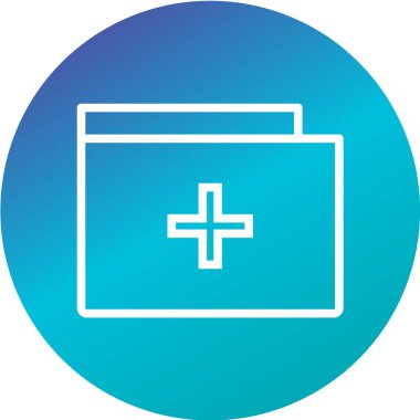 Beyaz arkaplanda çapraz çizgili tıbbi simge