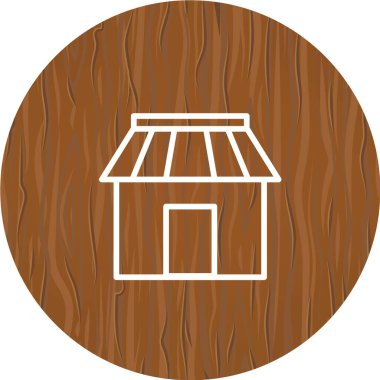 Beyaz arkaplandaki bir ahırın vektör çizimi