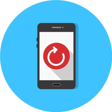 Modern telefon simgesinin vektör illüstrasyonu 