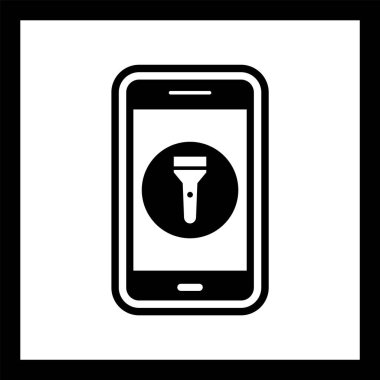 Moda Biçimli Flash Işık Mobil Uygulama Simgesi İzole Arkaplan