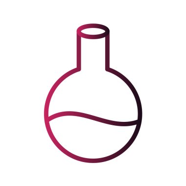 İzole edilmiş tek bir kimyasal şişe simgesinin vektör çizimi