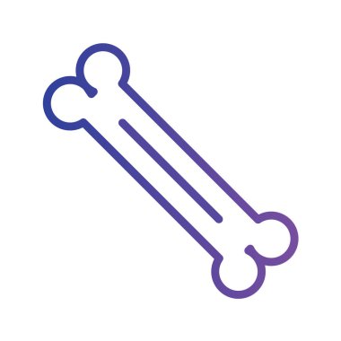 Beyaz arkaplanda izole edilmiş basit bir kemik simgesi. diş sembolü