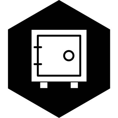 Banka güvenli simge vektör illüstrasyonu