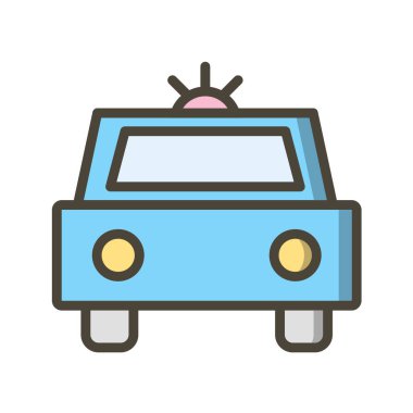 Vektör illüstrasyonu, arabanın basit simgesi