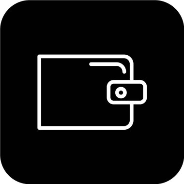 Cüzdan simgesi, vektör illüstrasyonu