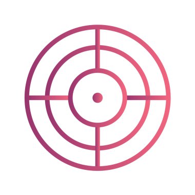 Düz renkli hedef simgesi. vektör illüstrasyonu