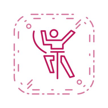 Sırt çantasıyla atlayan bir adamın vektör çizimi