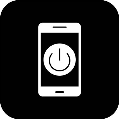 Modern siyah beyaz cep telefonunun vektör çizimi