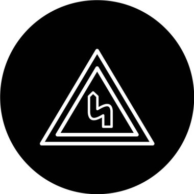 Trafik İşareti simgesi, vektör illüstrasyonu