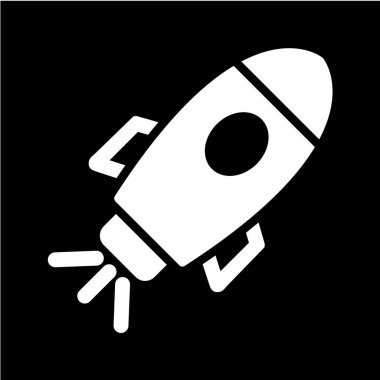 roket ikonu vektör illüstrasyonu