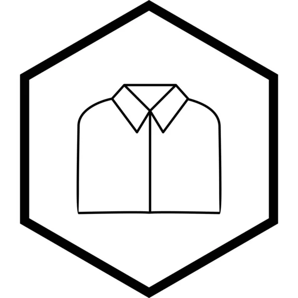 Icono Camisa Escuela Fondo Aislado Estilo Moda — Archivo Imágenes Vectoriales