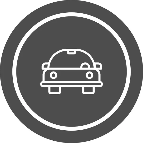 Icono Del Coche Dibujos Animados Estilo Moda Fondo Aislado — Vector de stock