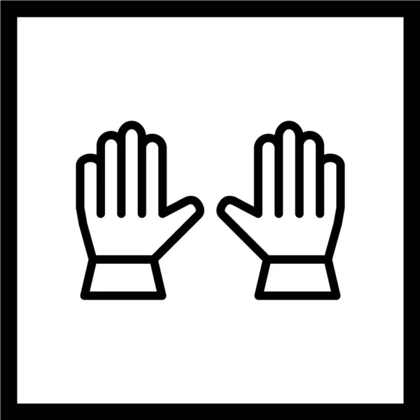Vector Ilustración Stop Gesture Icono — Archivo Imágenes Vectoriales