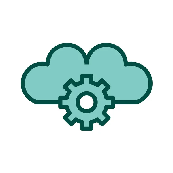 Cloud Computing Icon Ilustración Vectorial — Archivo Imágenes Vectoriales