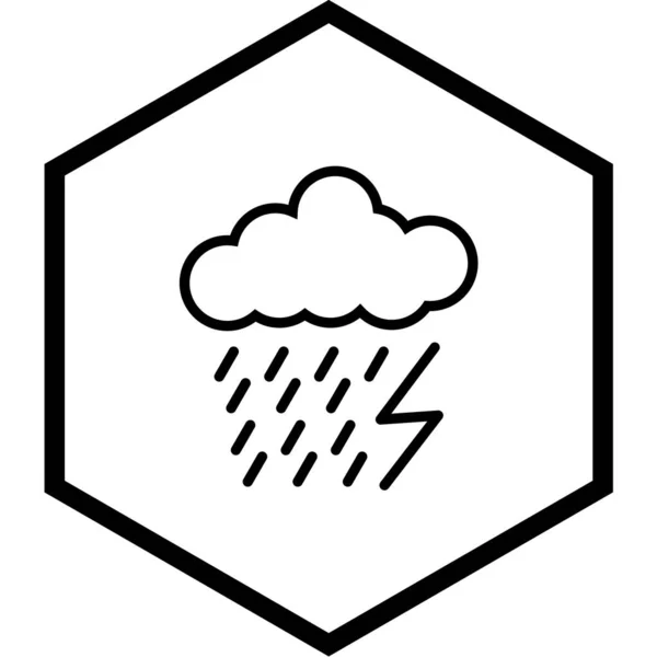Icona Delle Nubi Tempesta Illustrazione Vettoriale — Vettoriale Stock