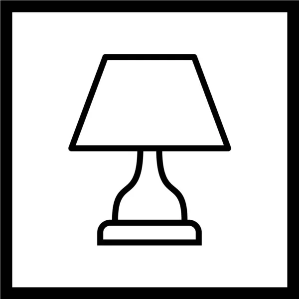 Illustrazione Vettoriale Della Lampada Icona Semplice — Vettoriale Stock