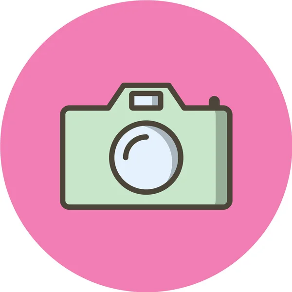 Vectorillustratie Van Fotocamera Fotografie — Stockvector