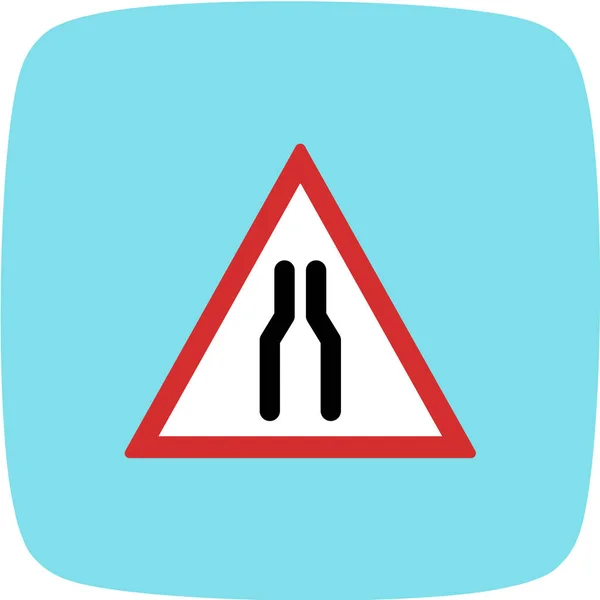 Road Signs Glyph Circle — Stock Vector