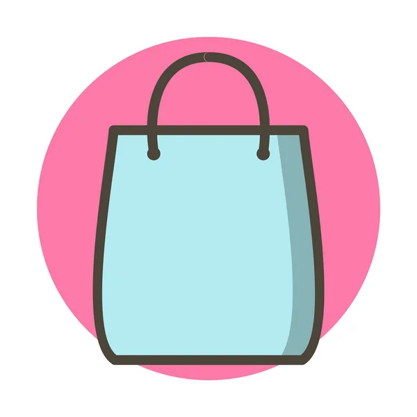 Shopping Bag Icona Stile Alla Moda Isolato Sfondo — Vettoriale Stock