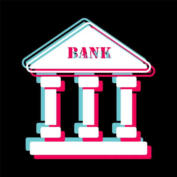 Ikona Banku Modnym Stylu Odizolowane Tło — Wektor stockowy