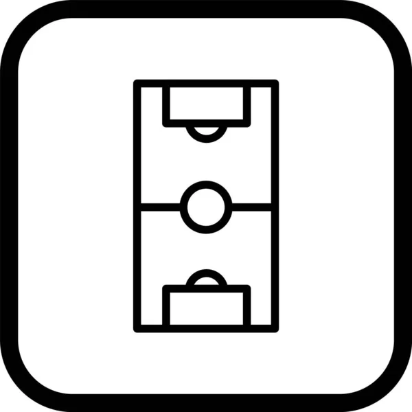 Voetbalveld Pictogram Trendy Stijl Geïsoleerde Achtergrond — Stockvector