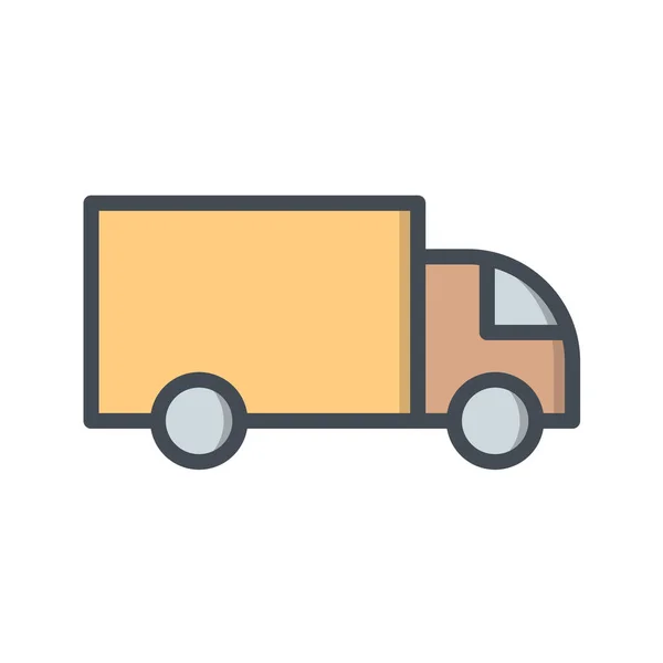Ikona Wektora Ciężarówki Dostawy — Wektor stockowy