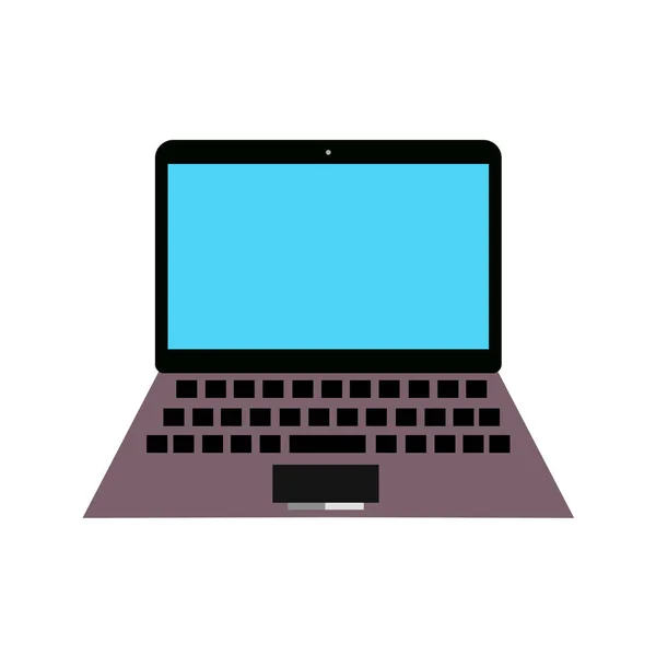 Laptop Computer Pictogram Vector Illustratie Grafisch Ontwerp — Stockvector