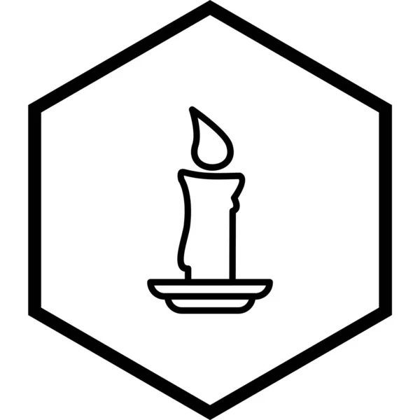 Candle Icon Trendy Στυλ Απομονωμένο Φόντο — Διανυσματικό Αρχείο