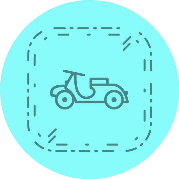 Ilustración Vectorial Icono Motocicleta Aislado Único — Vector de stock