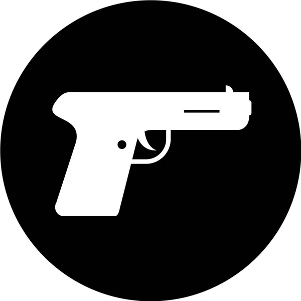 Revolver Wapen Icoon Vector Illustratie — Stockvector