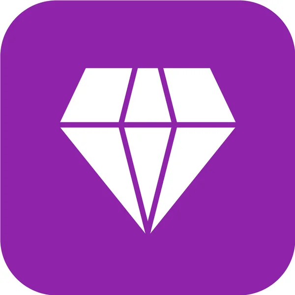 Vector Illustratie Van Diamant Icoon — Stockvector