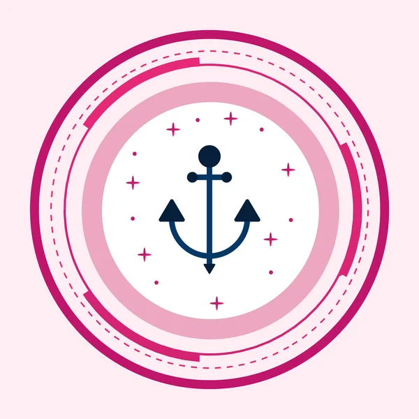 Anchor Icon Trendy Στυλ Απομονωμένο Backgroun — Διανυσματικό Αρχείο