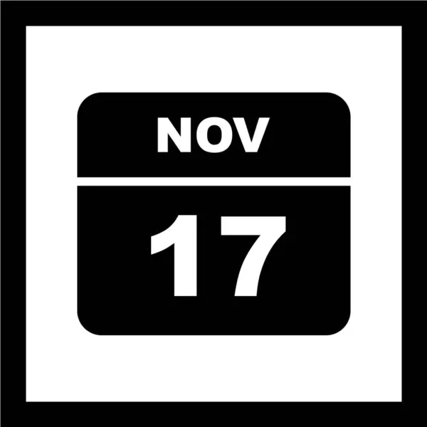 Calendrier Avec Date Novembre — Image vectorielle